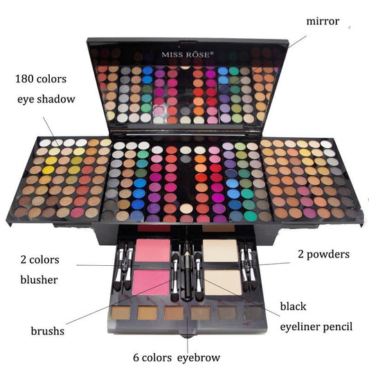 180 Colors Eyeshadow & Blush Set – Personalized Piano-Shaped Makeup Palette Box