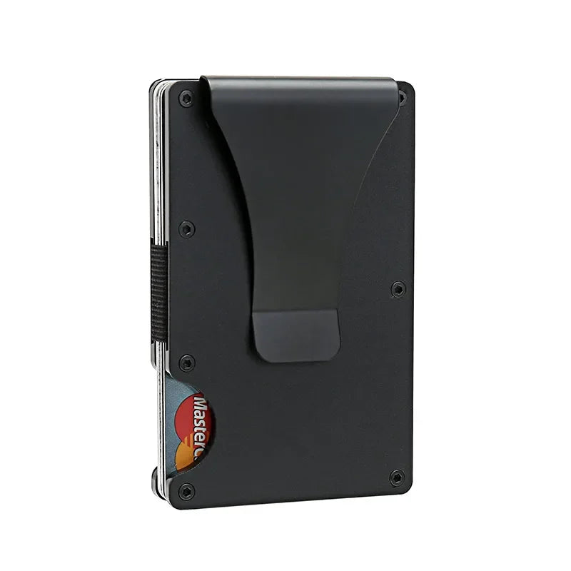 Rfid Carbon Fiber Metal Card Holder Wallets Men Slim Thin Mini Wallet Male Money Bags Small Minimalist Male Purse Walet for Men