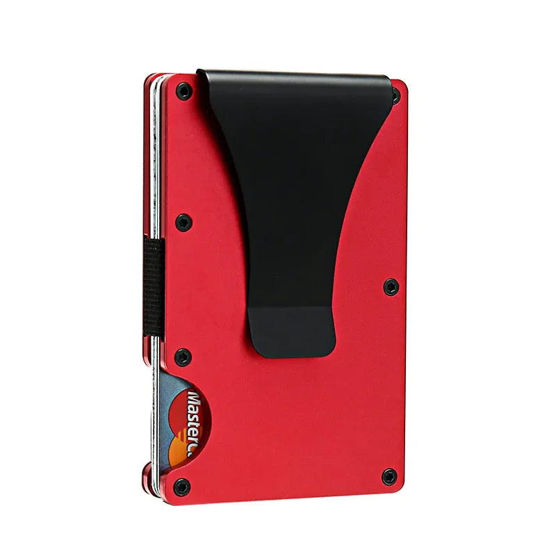 Rfid Carbon Fiber Metal Card Holder Wallets Men Slim Thin Mini Wallet Male Money Bags Small Minimalist Male Purse Walet for Men