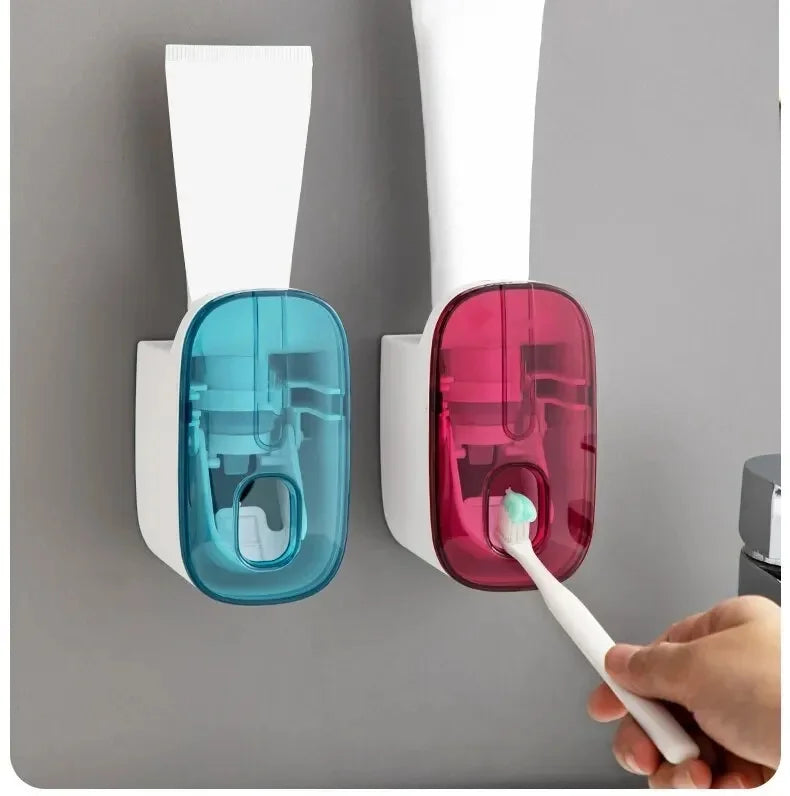1 PCS Automatic Toothpaste Dispenser Bathroom Accessories Wall Mount Lazy Toothpaste Squeezer Toothbrush Holder