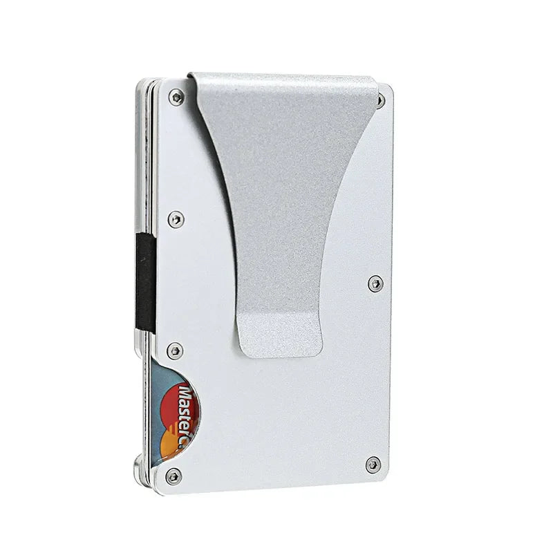 Rfid Carbon Fiber Metal Card Holder Wallets Men Slim Thin Mini Wallet Male Money Bags Small Minimalist Male Purse Walet for Men
