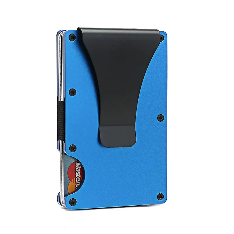 Rfid Carbon Fiber Metal Card Holder Wallets Men Slim Thin Mini Wallet Male Money Bags Small Minimalist Male Purse Walet for Men