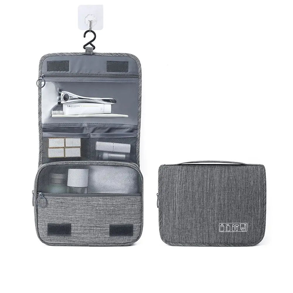 Foldable Toiletry Bag Organizer Hanging Storage Bag Bathroom Makeup Bag Case Travel Dry And Wet Separation Cosmetic Bag