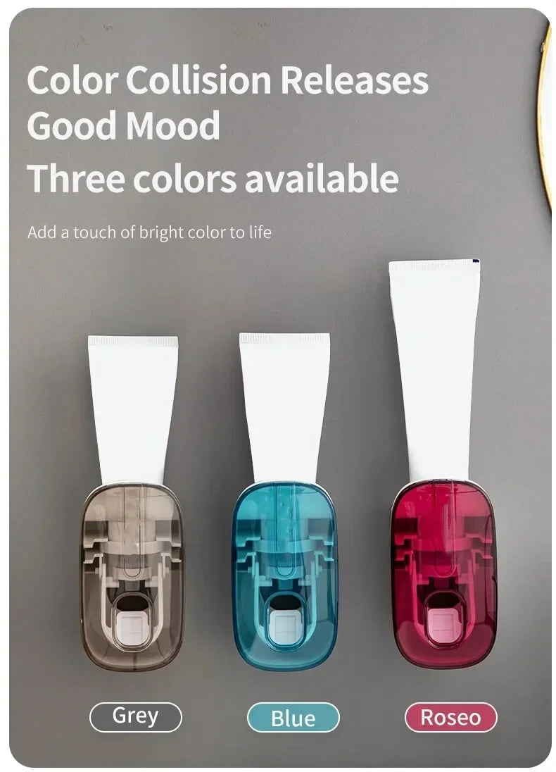1 PCS Automatic Toothpaste Dispenser Bathroom Accessories Wall Mount Lazy Toothpaste Squeezer Toothbrush Holder