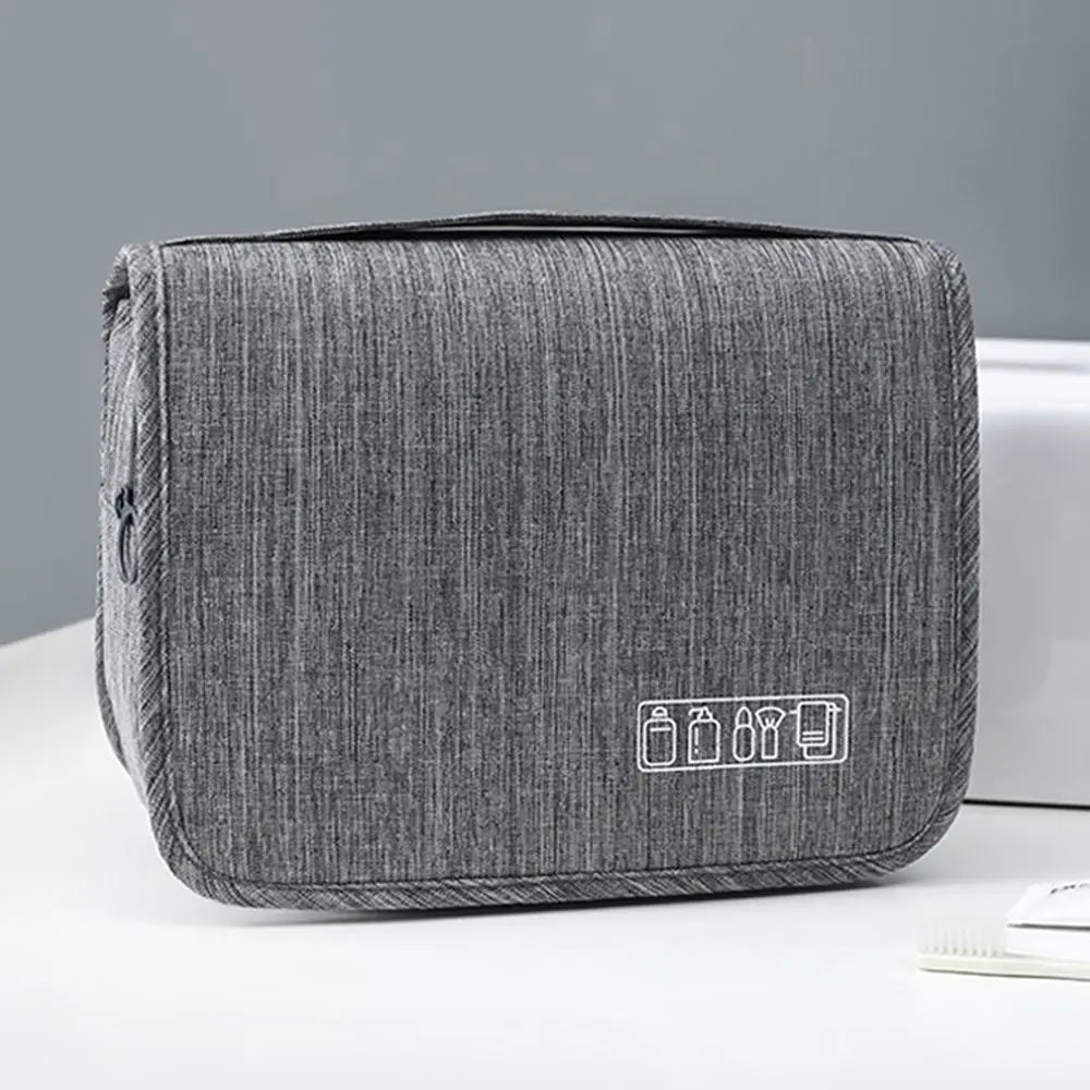 Foldable Toiletry Bag Organizer Hanging Storage Bag Bathroom Makeup Bag Case Travel Dry And Wet Separation Cosmetic Bag