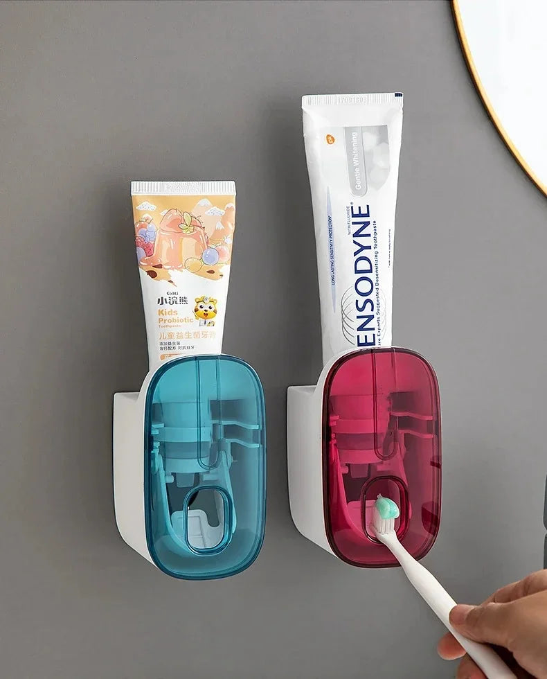 1 PCS Automatic Toothpaste Dispenser Bathroom Accessories Wall Mount Lazy Toothpaste Squeezer Toothbrush Holder