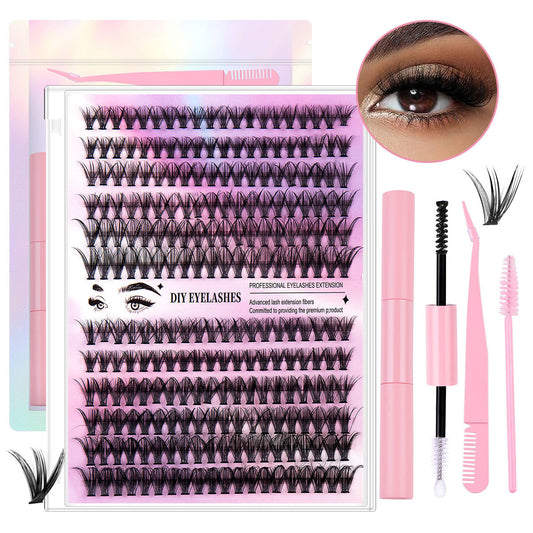 12 Rows of 30D + 40D Cluster Lashes – 240 Segmented DIY Lash Extensions Set